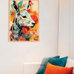 Malowanie po numerach. Żyrafa, Afryka.