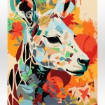 Malowanie po numerach. Żyrafa, Afryka.