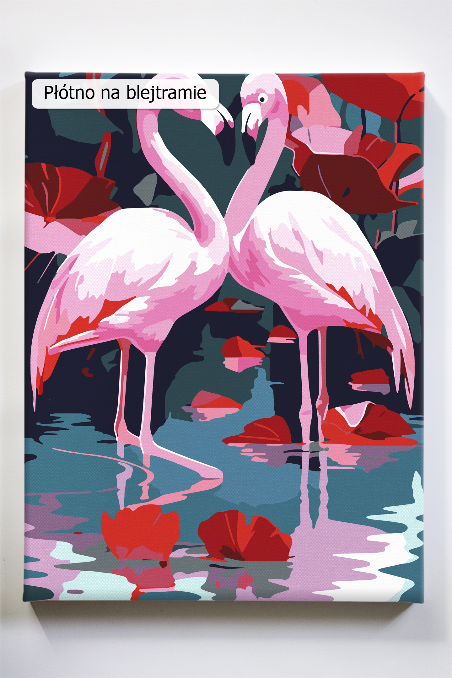 Malowanie po numerach. Flamingi, ptaki, miłość.