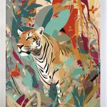 Malowanie po numerach. Tygrys, kot, Afryka.