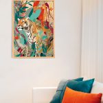 Malowanie po numerach. Tygrys, kot, Afryka.