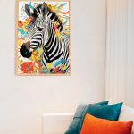 Malowanie po numerach. Zebra, Afryka.