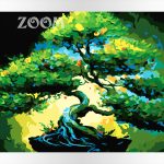 Malowanie po numerach. Drzewko bonsai.