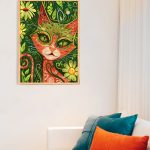 Malowanie po numerach, ręcznie wykonane, w 100% polskie. Kot, koty, kotka, zwierzęta.