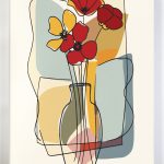 Malowanie po numerach, ręcznie wykonane, w 100% polskie. Kwiaty, bukiet, minimalizm.