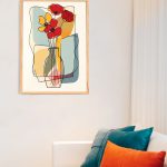 Malowanie po numerach, ręcznie wykonane, w 100% polskie. Kwiaty, bukiet, minimalizm.