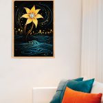 Malowanie po numerach, ręcznie wykonane, w 100% polskie. Dla dorosłych, Kwiat, kwiaty, noc, tajemnica.