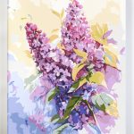 Malowanie po numerach, ręcznie wykonane, w 100% polskie. Dla dorosłych, Lilak, bez, kwiat, kwiaty.