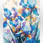 Malowanie po numerach, ręcznie wykonane, w 100% polskie. Dla dorosłych, Irys, irysy, kwiaty.
