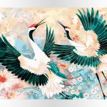 Malowanie po numerach, ręcznie wykonane, w 100% polskie. Dla dorosłych, dla dzieci. Ptaki, żurawie, taniec godowy, klangor.