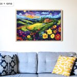 Malowanie po numerach, ręcznie wykonane, w 100% polskie. Dla dorosłych, dla dzieci. Krajobraz, zachód słońca, panorama.