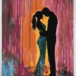 Malowanie po numerach, ręcznie wykonane, w 100% polskie. Dla dorosłych, dla dzieci. Kobieta, mężczyzna, romantyzm, pocałunek.