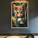 Malowanie po numerach, ręcznie wykonane, w 100% polskie. Dla dorosłych, dla dzieci. Kot, kotek, kotki, panorama.