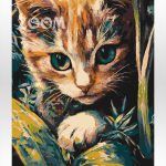Malowanie po numerach, ręcznie wykonane, w 100% polskie. Dla dorosłych, dla dzieci. Kot, kotek, kotki, panorama.