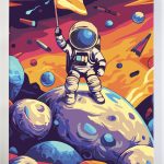 Polskie malowanie po numerach, Kup, a przekonasz się, że warto zapłacić za jakość. Kosmos, astronauta.