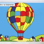 Malowanie po numerach dla dzieci. Akrylowo. Balon, latający balon.