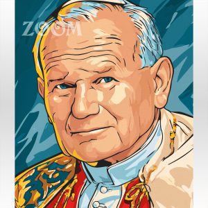 Malowanie po numerach dla wymagających. Akrylowo. Jan Paweł II, polski papież