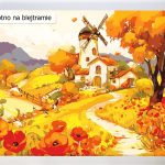 Malowanie po numerach dla wymagających. Akrylowo. Jesień, wiatrak