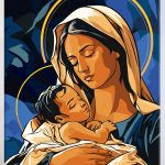 Malowanie po numerach dla wymagających. Akrylowo. Maryja, Jezus