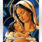 Malowanie po numerach dla wymagających. Akrylowo. Maryja, Jezus