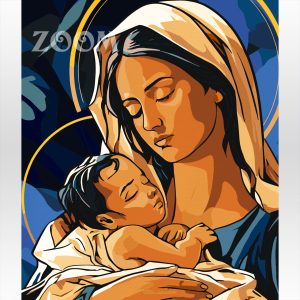 Malowanie po numerach dla wymagających. Akrylowo. Maryja, Jezus