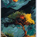 Malowanie po numerach dla wymagających. Akrylowo. Tajemnica, drzewo, baśń, fantasy