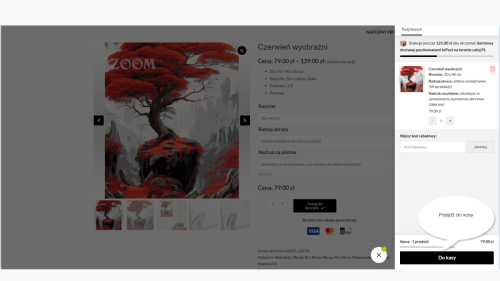 Voucher prezentowy, kupon rabatowy, sklep akrylowo, malowanie po numerach